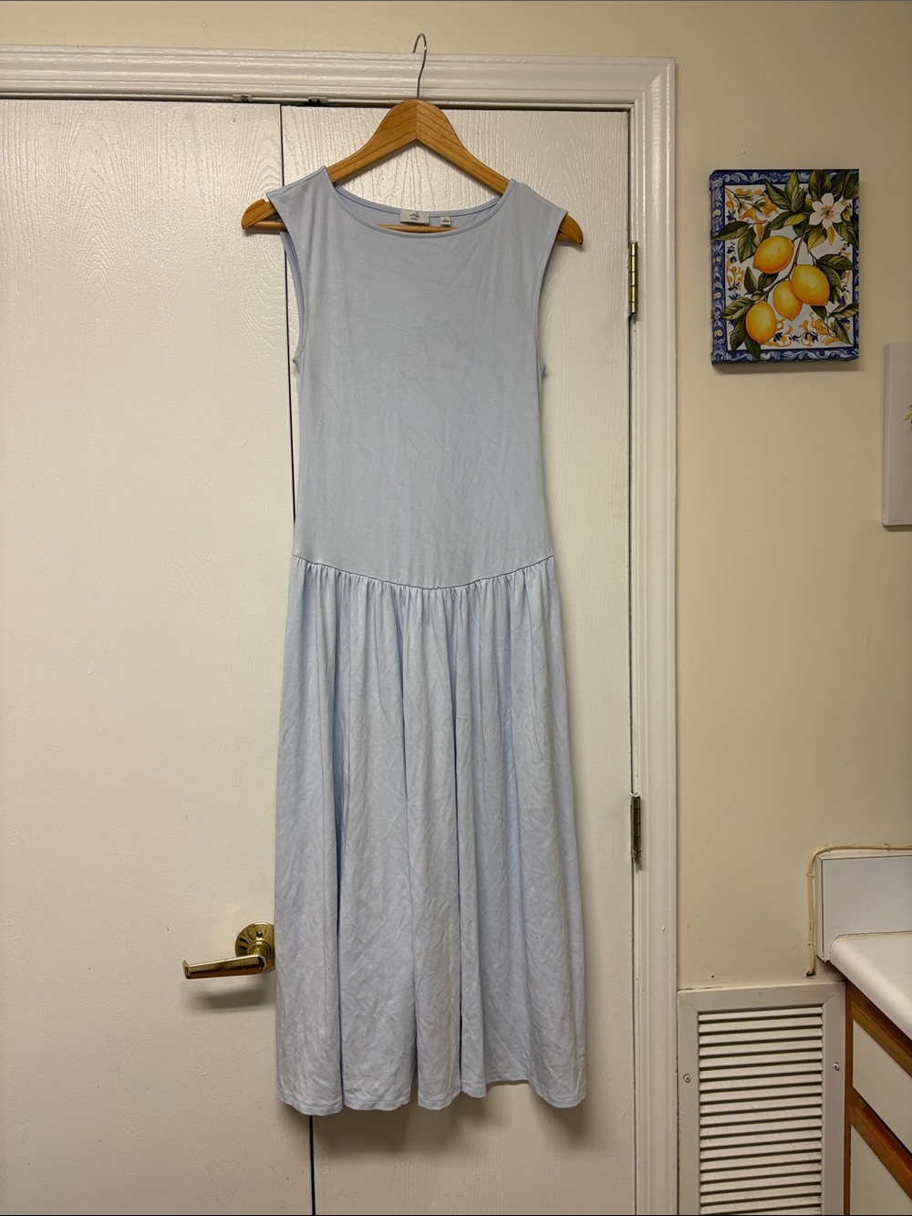 Wilfred Sleeveless Light Blue Midi Dress - size small